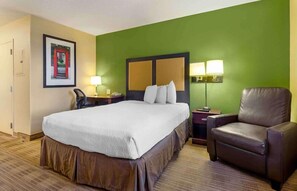 Desk, blackout drapes, iron/ironing board, free WiFi