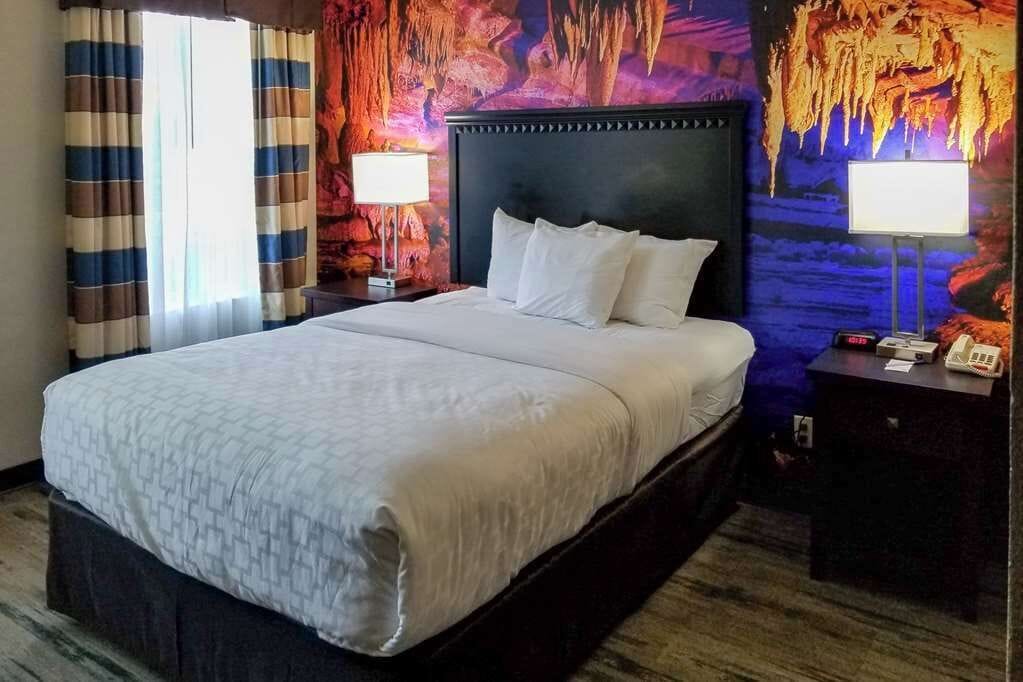 Desk, blackout curtains, iron/ironing board, free cots/infant beds