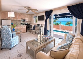 Luxury Suite, Private Pool | Private kitchen | Fridge, coffee/tea maker, electric kettle