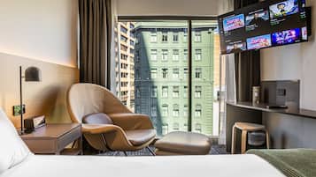 In-room safe, blackout curtains, soundproofing, iron/ironing board