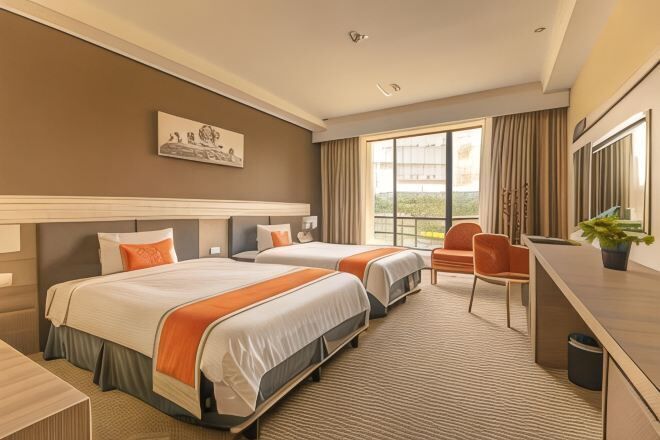 Minibar, desk, rollaway beds, free WiFi