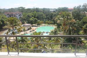 Blick vom Balkon