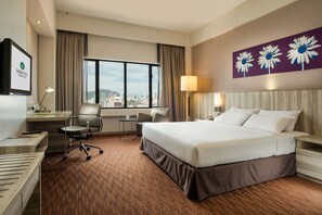 房內夾萬、書桌、手提電腦工作空間、遮光窗簾/窗簾