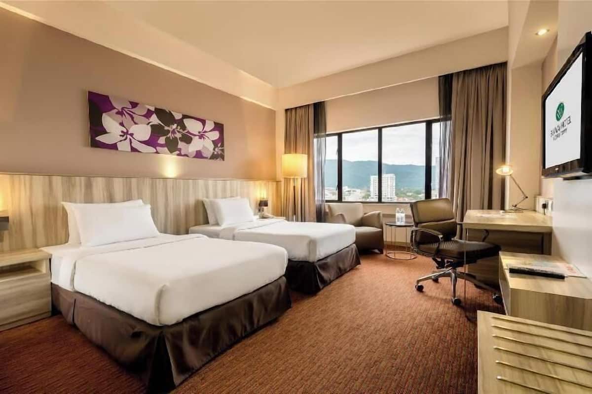 In-room safe, desk, laptop workspace, blackout drapes