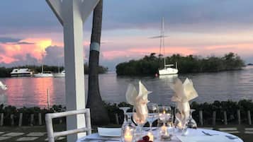 Breakfast, lunch served; local and international cuisine, pool views