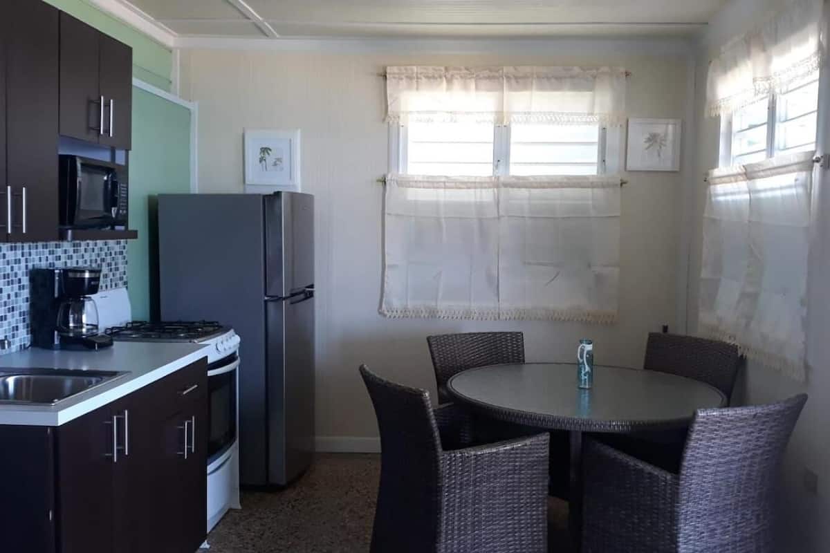 fridge, microwave, coffee/tea maker