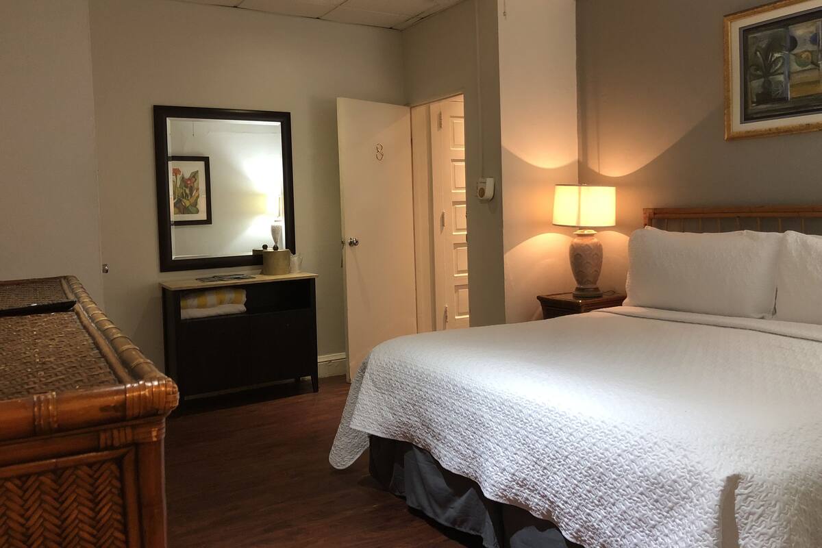 Blackout drapes, iron/ironing board (on request), WiFi (free)
