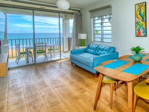Superior Apartment, 1 Bedroom, Kitchen, Partial Ocean View | Living area