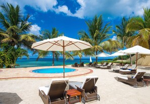 2 outdoor pools, pool umbrellas, sun loungers