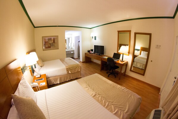 Standard Room, 2 Double Beds, Non Smoking | Egyptian cotton sheets, premium bedding, down comforters, pillowtop beds