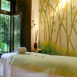Sauna, hot tub, body treatments, hot stone massages, body wraps