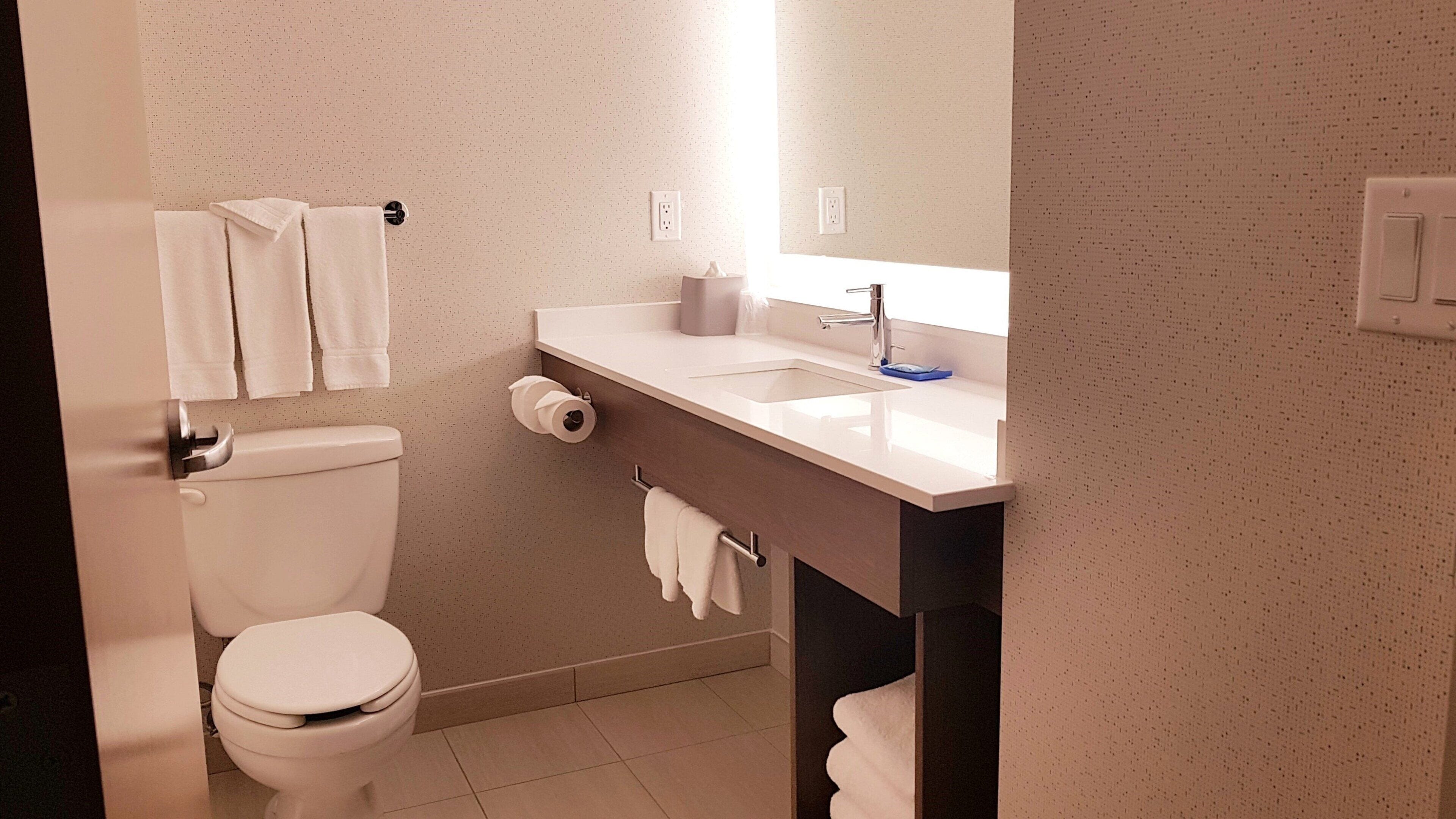 suite, 1 bedroom | bathroom | combined shower/bathtub, free toiletries, hair dryer, towels
