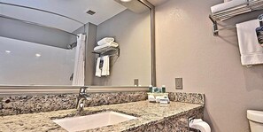 Hair dryer, towels