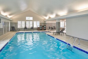 Indoor pool, sun loungers