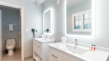 Family Suite, Multiple Beds | Bathroom | Combined shower/tub, hair dryer, towels