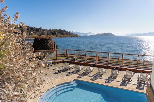 Indoor pool, outdoor pool, open 9 AM to 9 PM, sun loungers