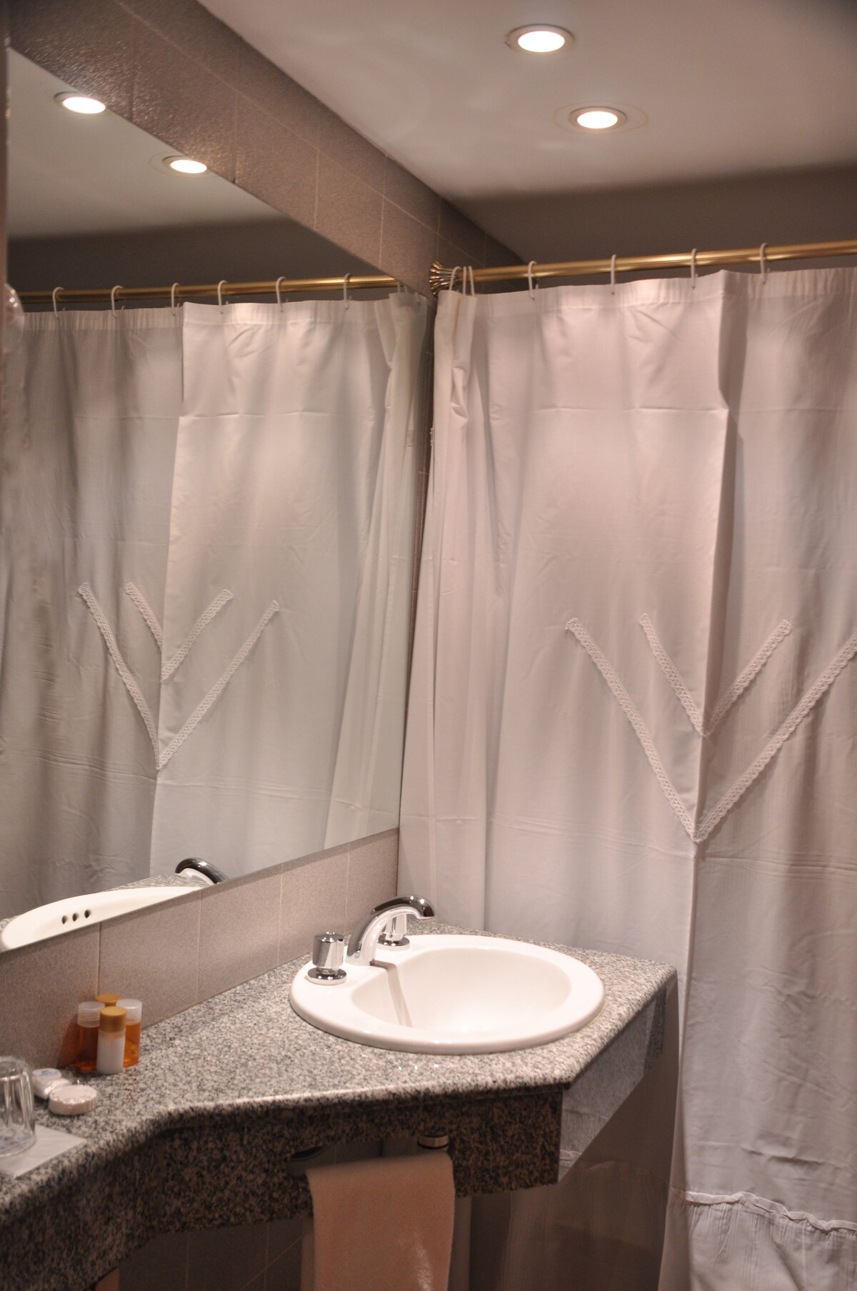 Estudio estándar, vistas al lago | Baño | Ducha y bañera combinadas y artículos de higiene personal gratuitos