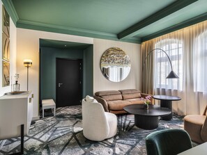 Suite Executive, 1 letto king | 1 camera, biancheria da letto ipoallergenica, minibar