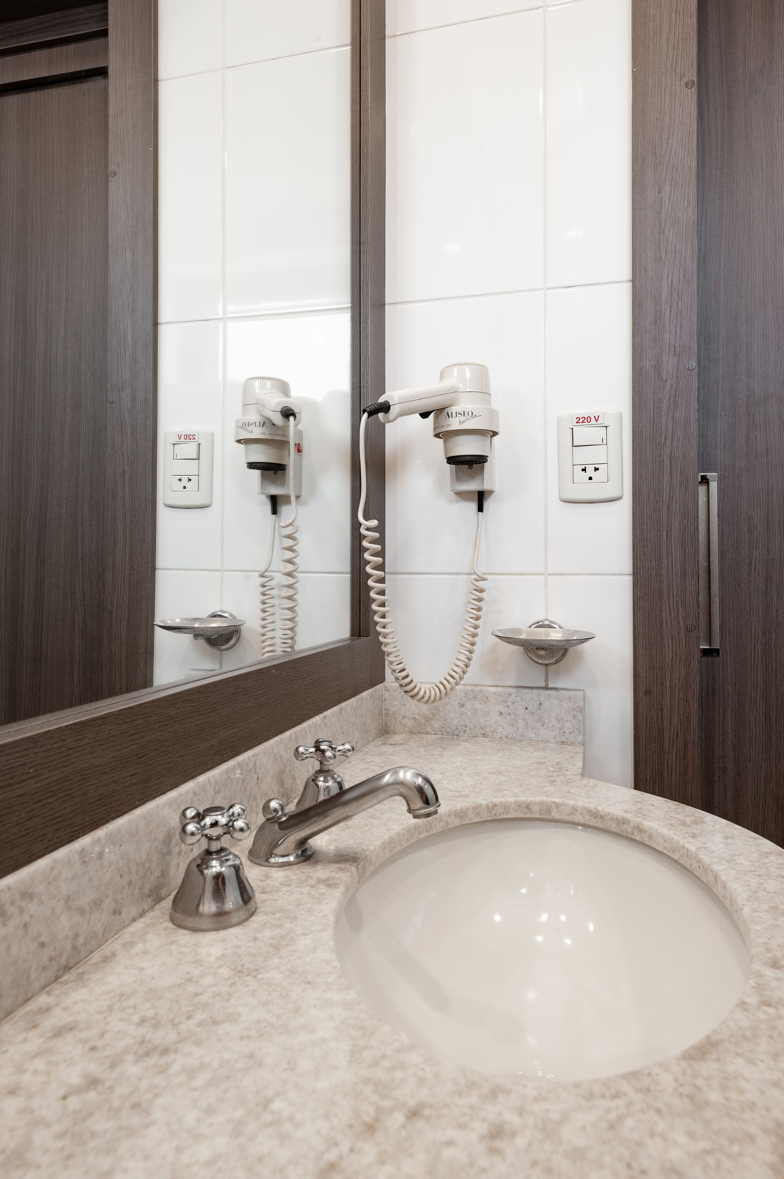 premium double room | bathroom | shower, hair dryer, towels