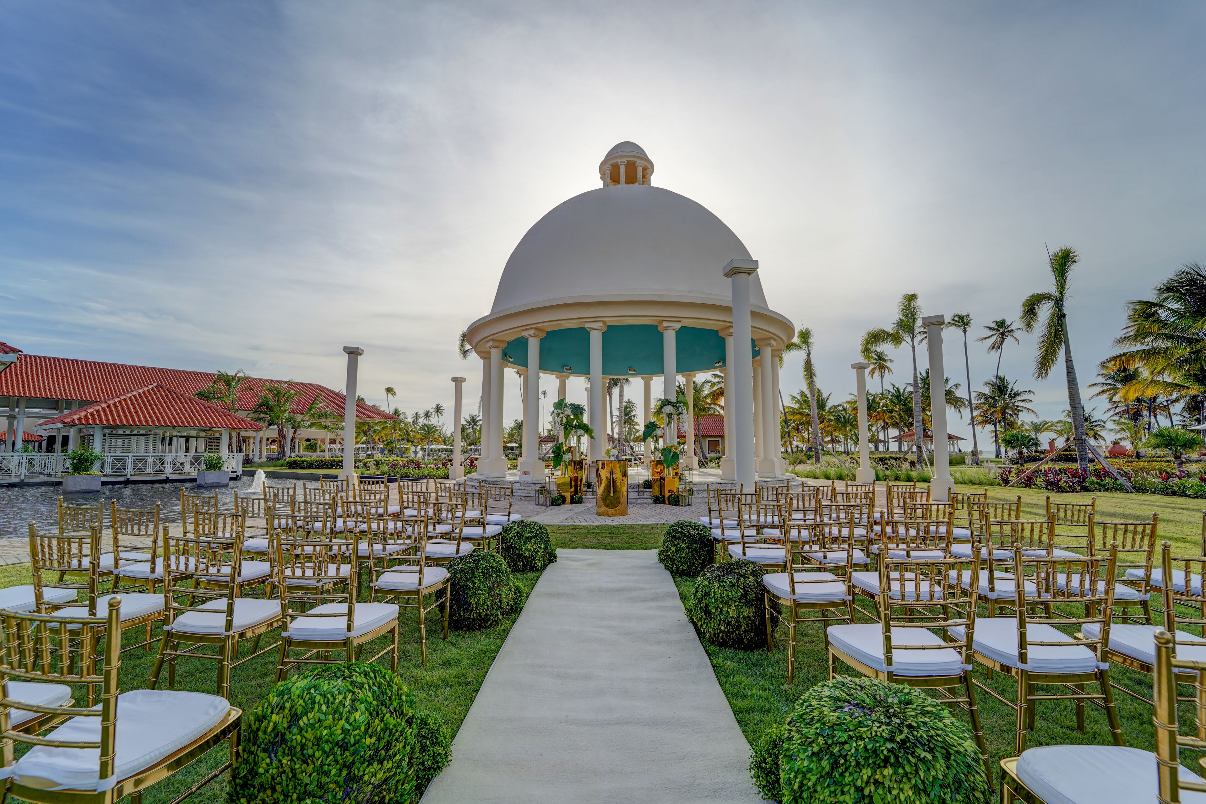 outdoor wedding area