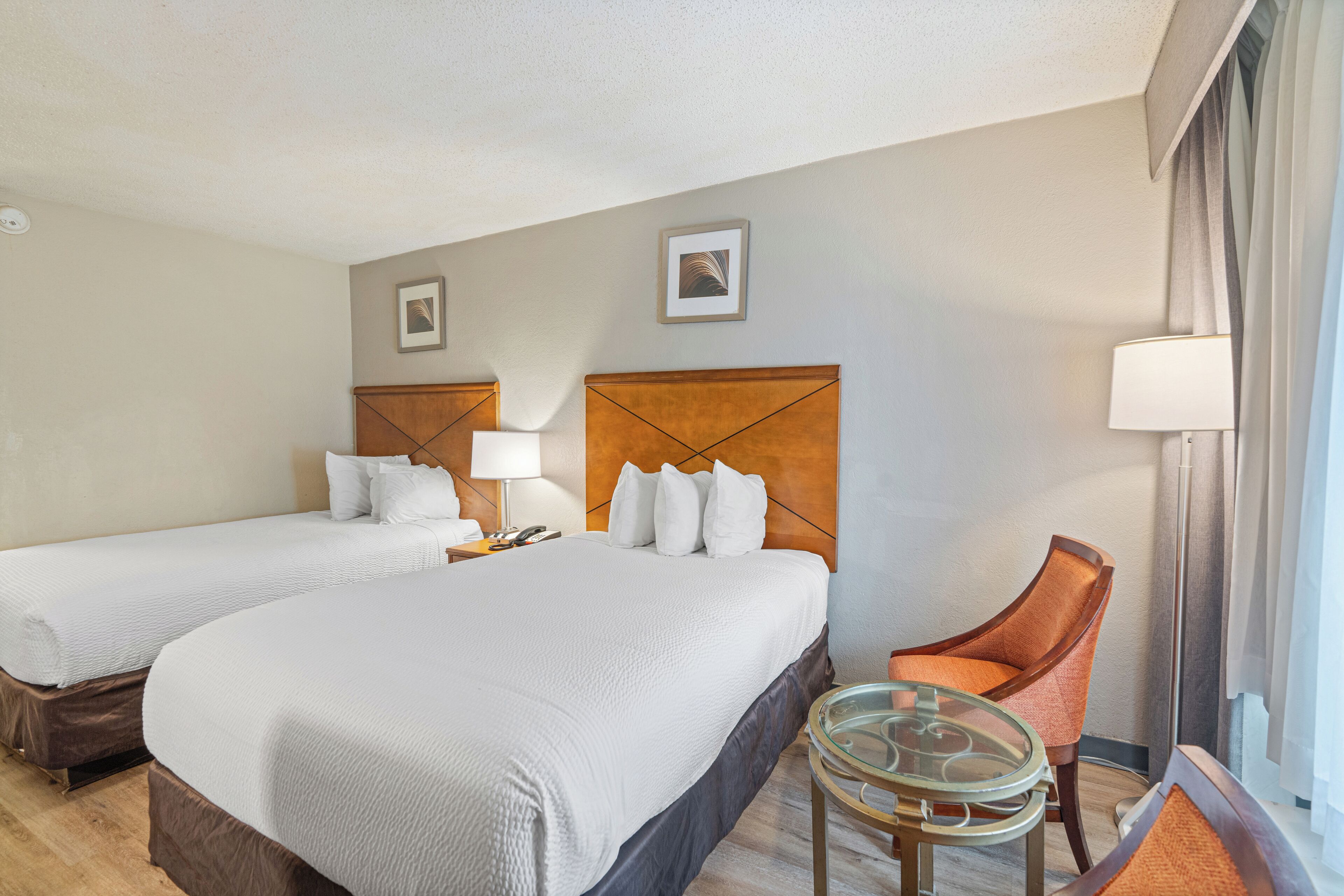 Standard Room, 2 Double Beds, Smoking | In-room safe, iron/ironing board, free WiFi, bed sheets