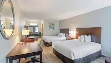 Habitación estándar doble, 2 camas de matrimonio, fumadores | Caja fuerte, tabla de planchar con plancha, wifi gratis y ropa de cama