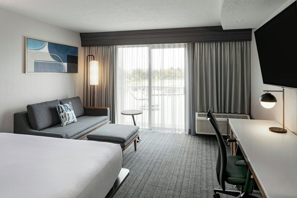 Room, 1 King Bed with Sofa bed, River View | Premium bedding, desk, laptop workspace, iron/ironing board
