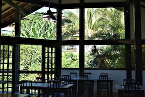 Breakfast, lunch, dinner served; garden views