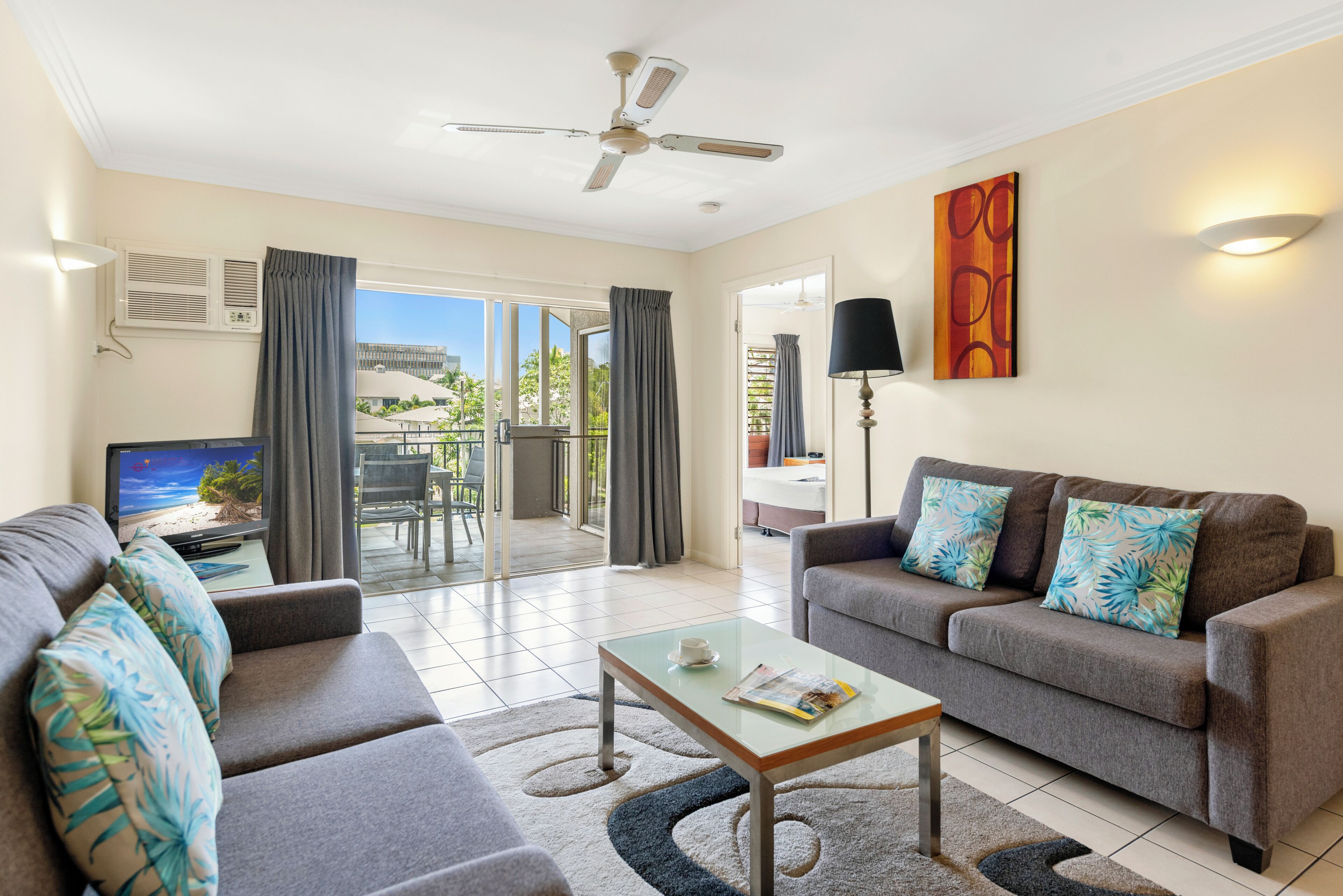 Standard Apartment, 2 Bedrooms | Living area | TV