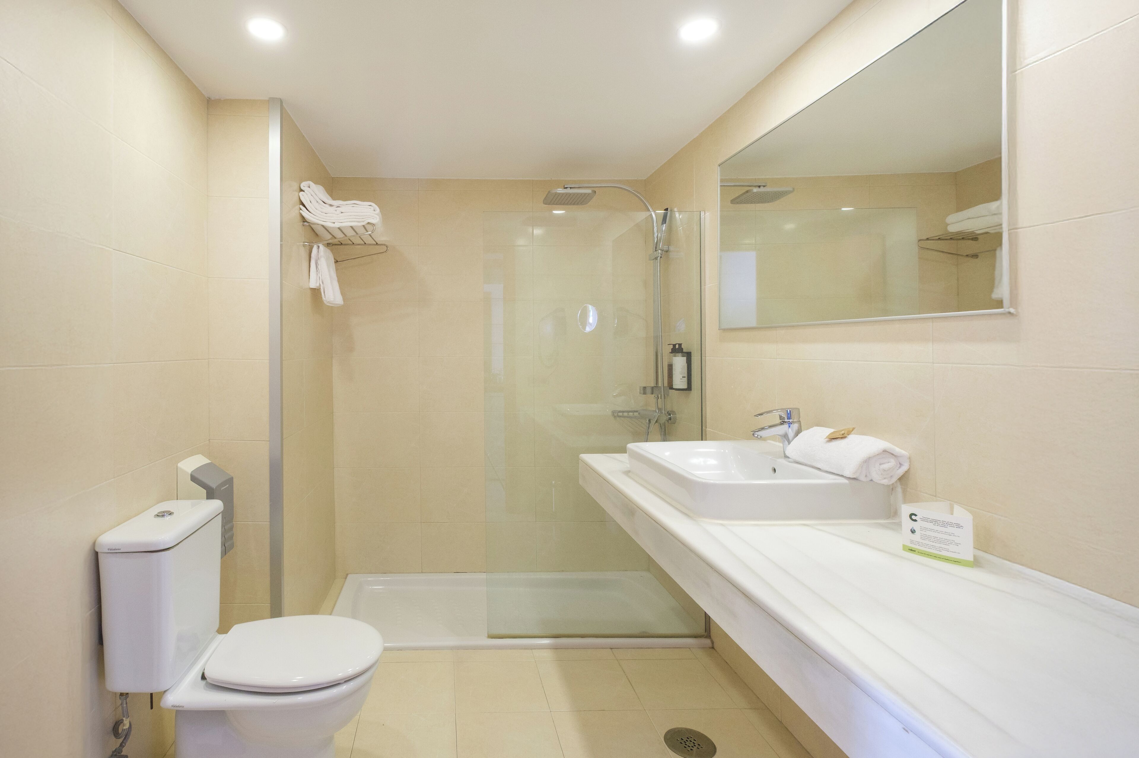 suite, pool view | bathroom | shower, free toiletries, hair dryer, towels