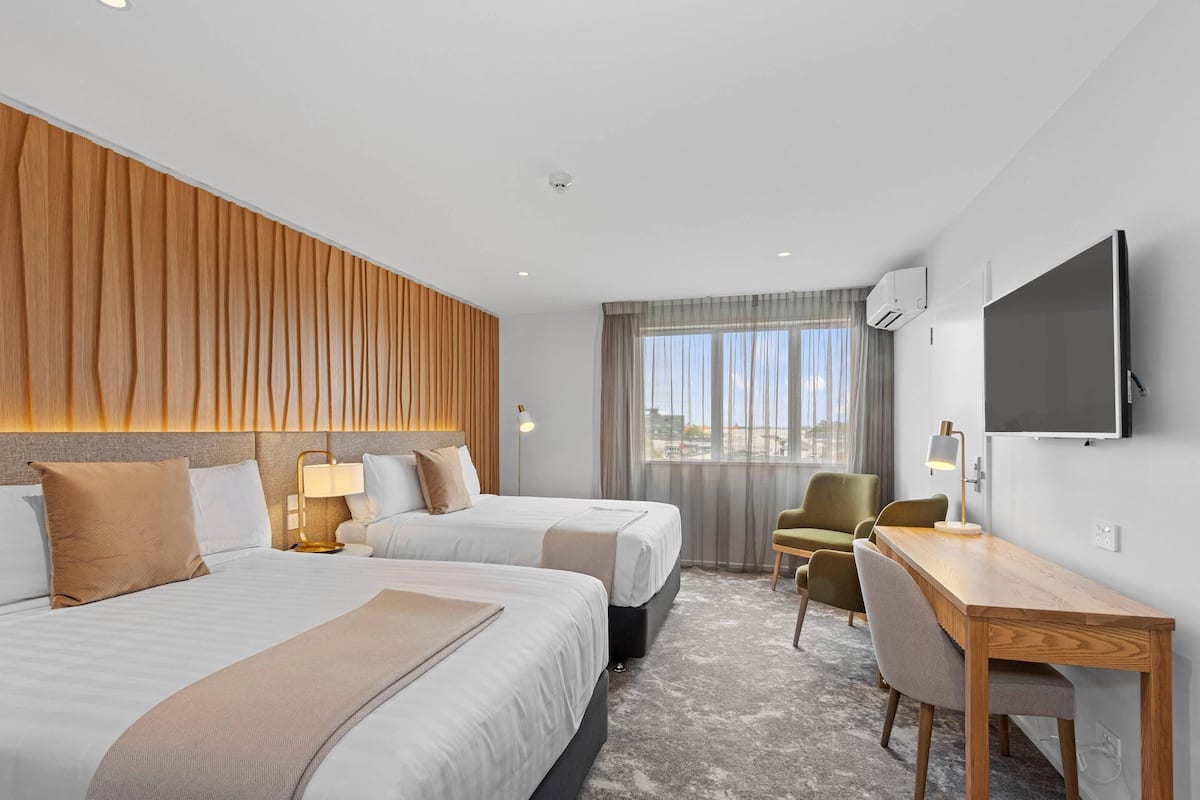 Room, 2 Double Beds, Non Smoking (Upgrade) | Minibar, in-room safe, desk, blackout drapes