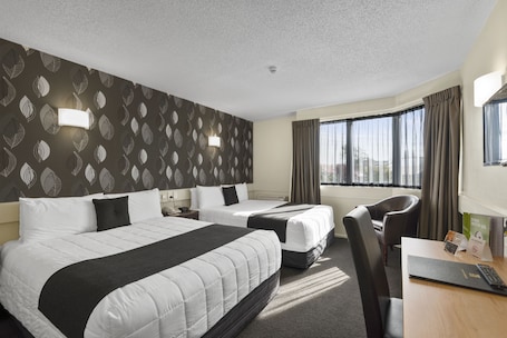 Standard Room, 2 Queen Beds | Minibar, in-room safe, desk, blackout drapes