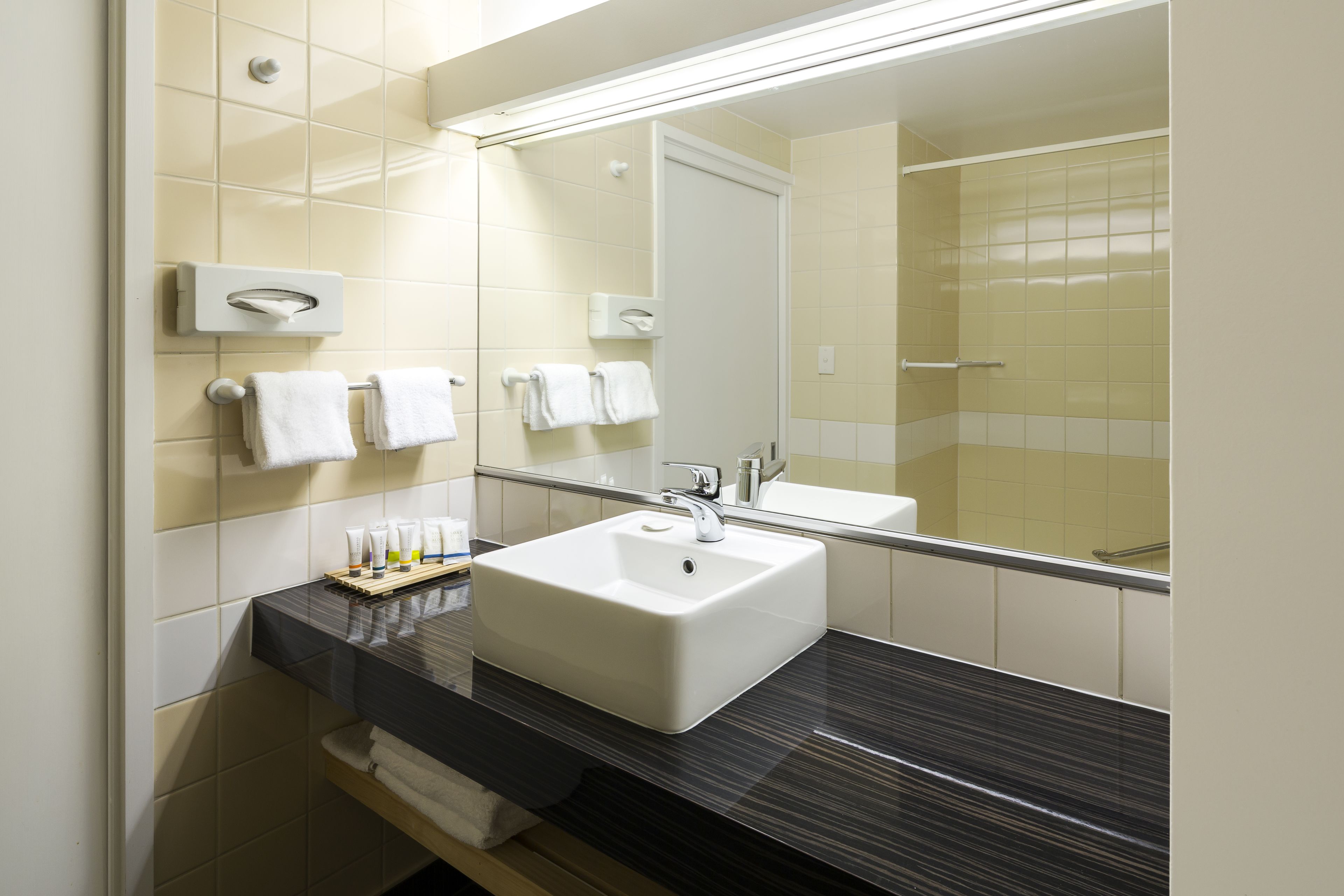 standard room, 2 queen beds | bathroom sink