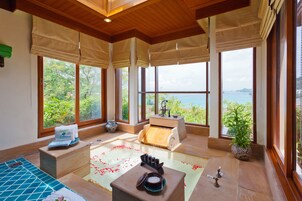 Luksus-villa - 2 soveværelser - privat pool - mod havet | Badeværelse | Gratis toiletartikler, hårtørrer, badekåber, hjemmesko