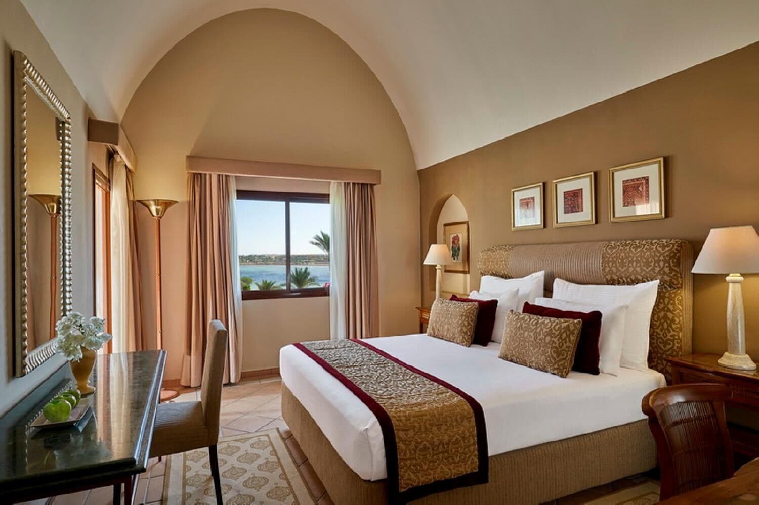 Junior Suite, 1 Queen Bed (Pool or Sea View) | 1 bedroom, in-room safe, individually decorated, individually furnished