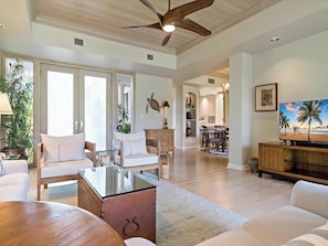 Condo, 2 Bedrooms, Garden View (D2) | Living area | TV, DVD player