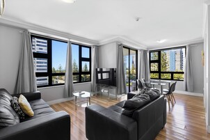 2 Bedroom Apartment | Living area | 45-inch TV with cable channels