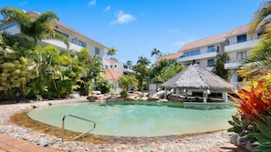 2 outdoor pools, pool umbrellas, sun loungers