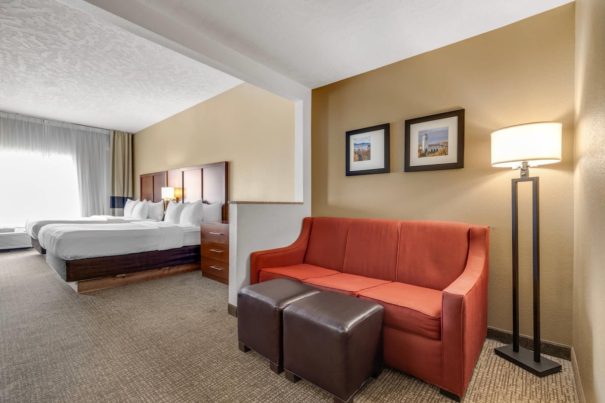 Suite, 2 Queen Beds, Accessible, Non Smoking | Premium bedding, down comforters, in-room safe, desk