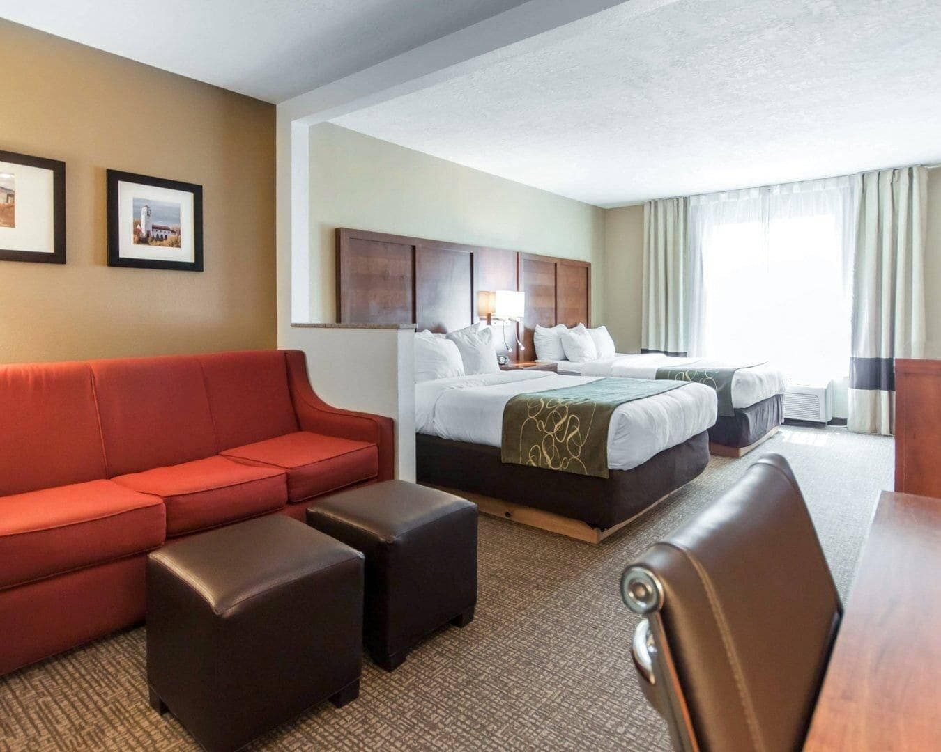 Suite, 2 Queen Beds, Accessible, Non Smoking | Premium bedding, down comforters, in-room safe, desk