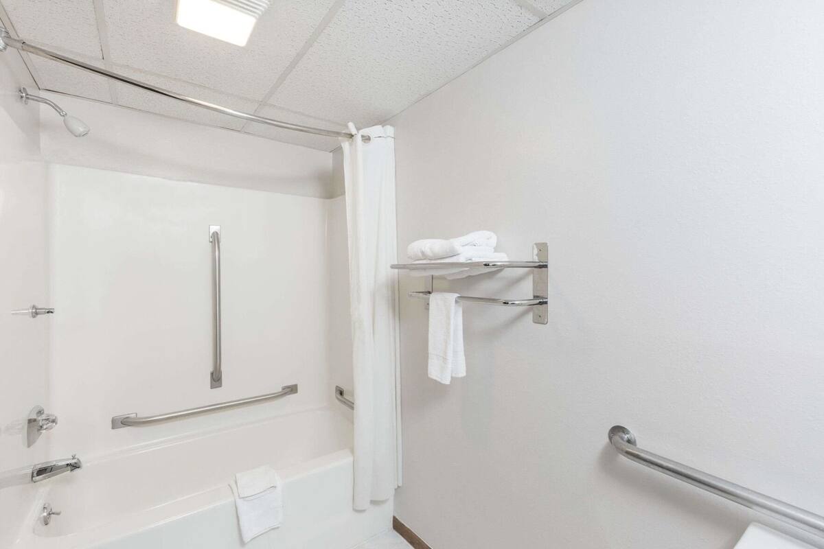 Bathroom | Combined shower/bathtub, hydromassage showerhead, free toiletries