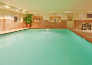 Indoor pool, sun loungers