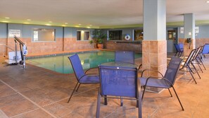 Indoor pool, sun loungers