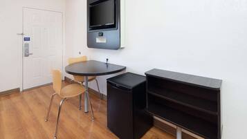 Desk, free WiFi, bed sheets