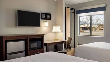 Room, 2 Double Beds, Non Smoking | Desk, soundproofing, free WiFi, bed sheets