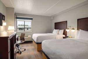 Room, 2 Double Beds, Non Smoking | Desk, soundproofing, free WiFi, bed sheets