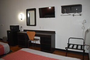 Desk, free WiFi, bed sheets