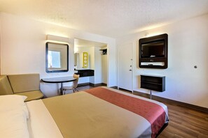 Blackout curtains, iron/ironing board, free WiFi, bed sheets