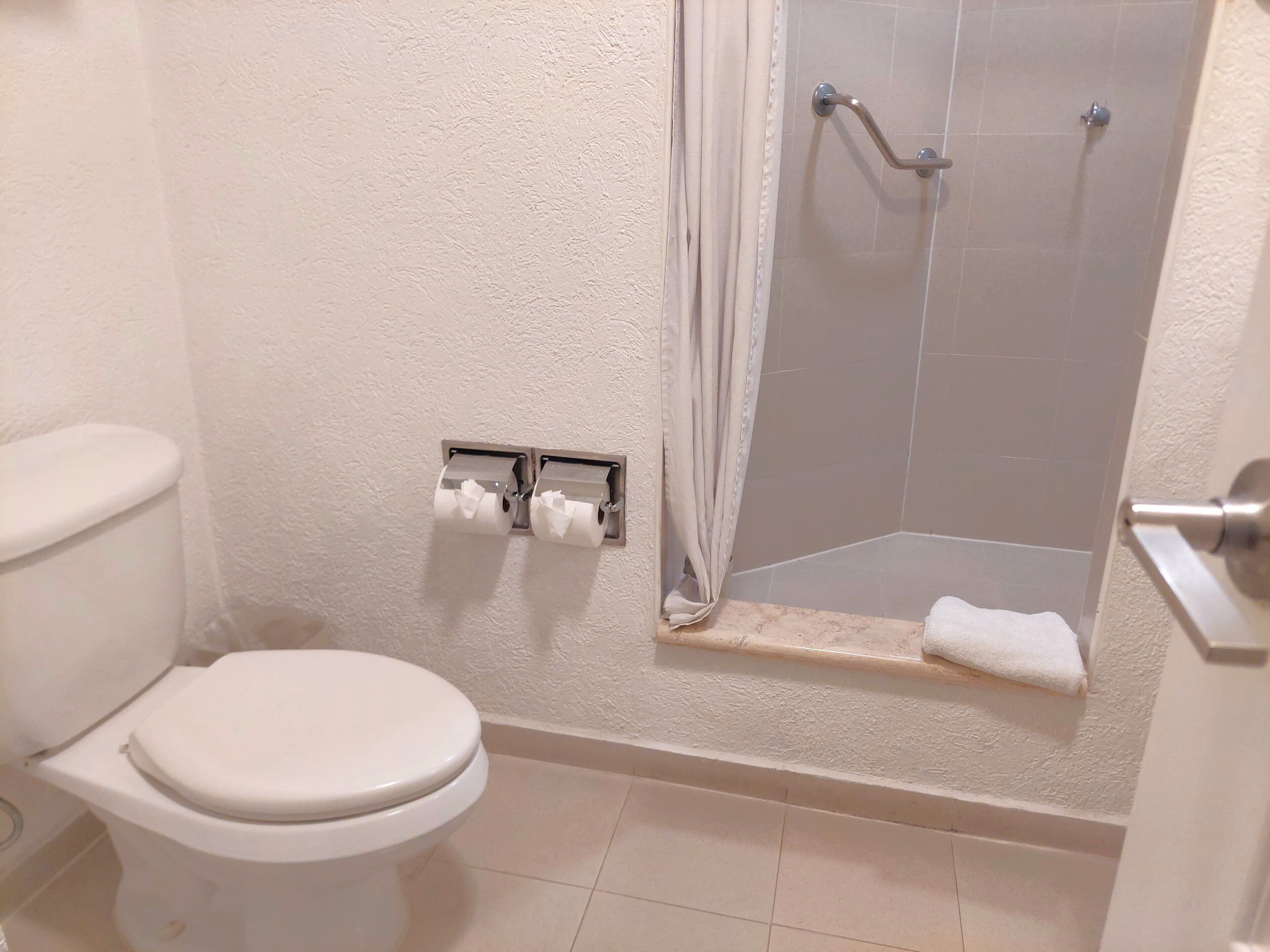 Suite, 1 King Bed | Bathroom | Shower, free toiletries, hair dryer, towels