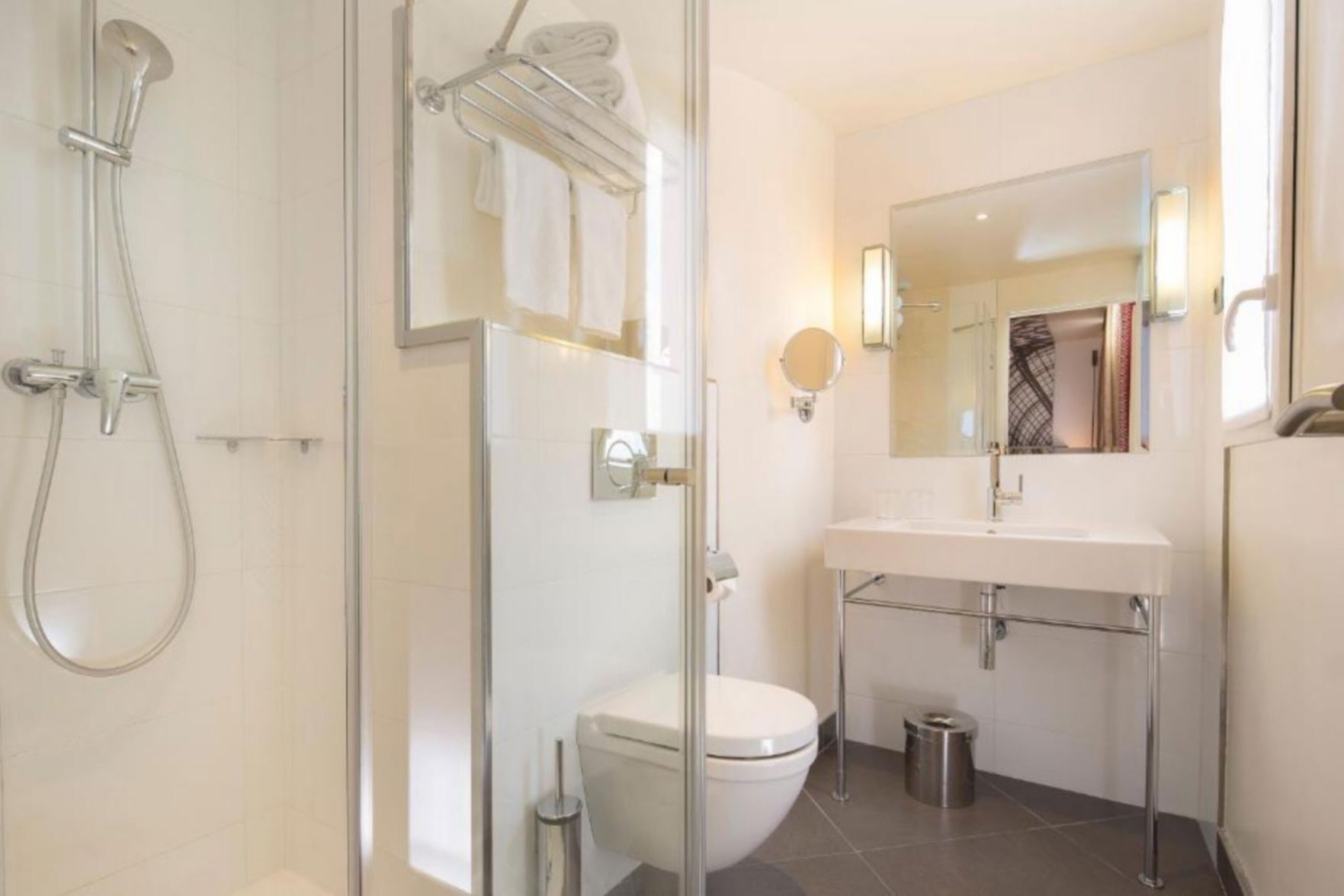 Bathroom | Shower, free toiletries, hair dryer, towels